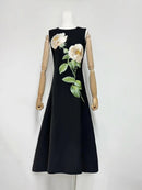 Spliced 3D Flower Dress