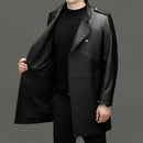 Men’s Cow Leather Trench Coat