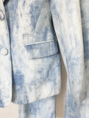 Color Block Two Piece Jean Set