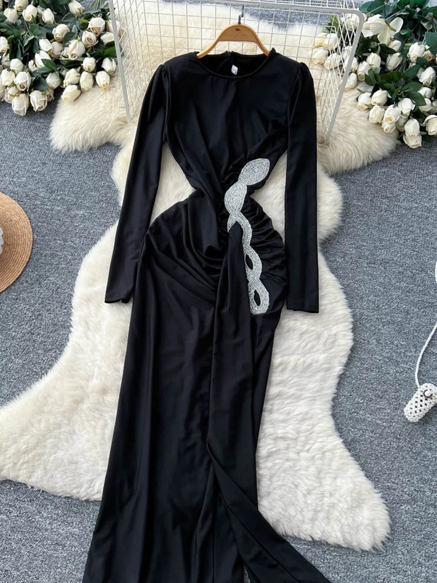 Spliced Bead Elegant Dresses