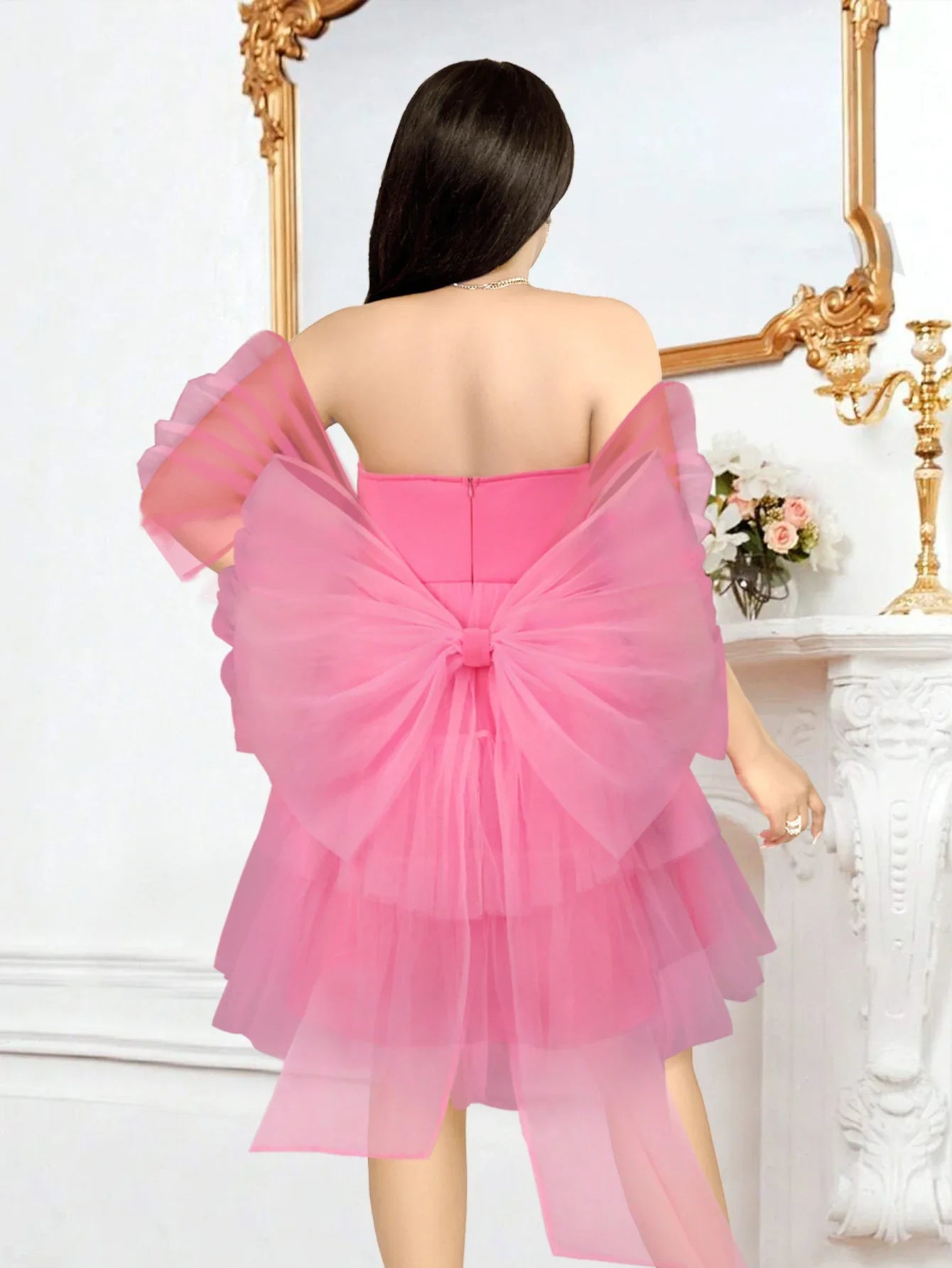 A-Line Mini Strapless Dress