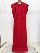 Bead Slimming Long Dress