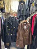 Double Breasted  Leather Blazer For Women