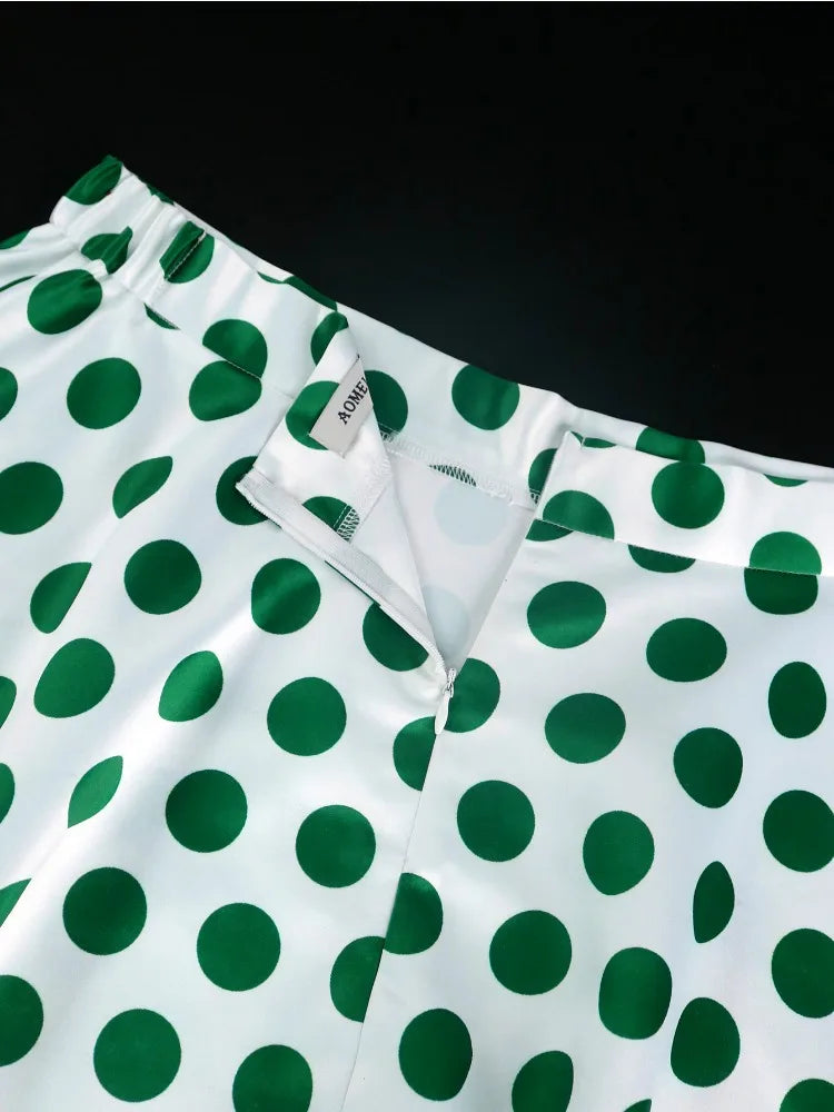 Plus Size Two Piece Polka Dot Set