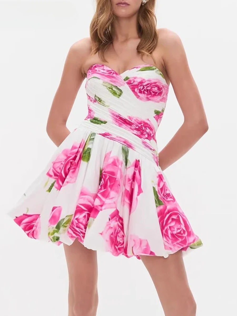 Spliced Shirring Fashion Dresses