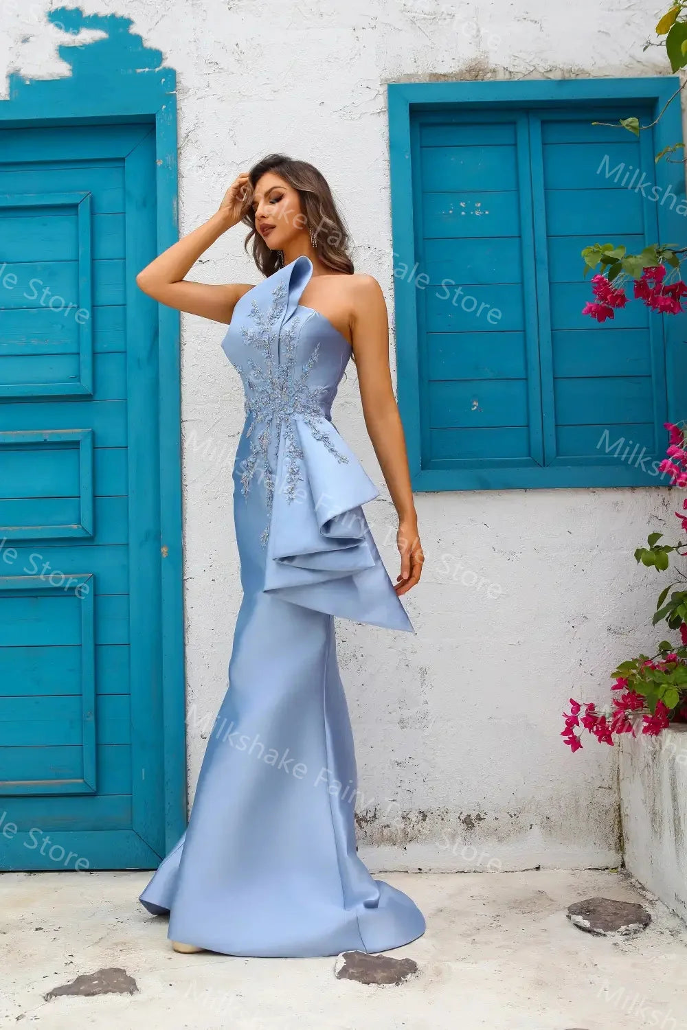 Satin Evening Glitter Dresses