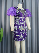 Plus Size Floral Printed Dress
