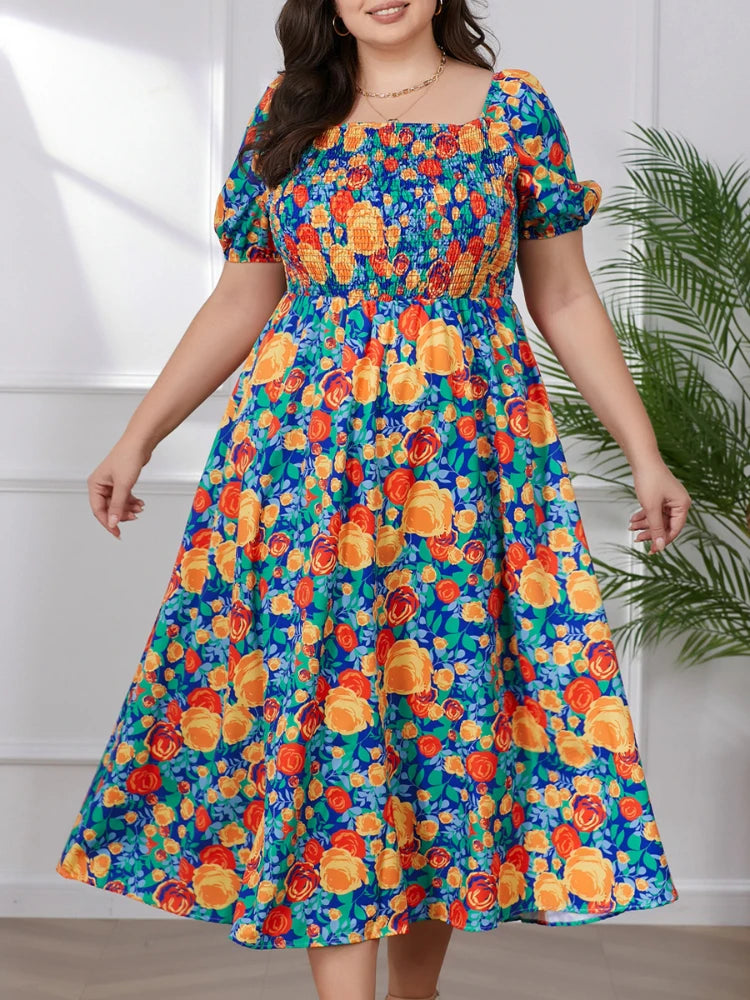 Plus Size Colorful Dress