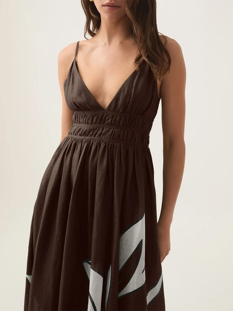 Printing Loose Spliced Dresses