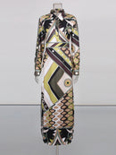 Hit Color Printing Casual Dresses