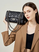 Camellia Pattern Chain Crossbody Bags