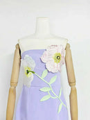 Spliced Appliqués Slimming Dresses