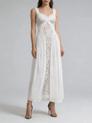 Spliced Lace Sexy Long Dresses
