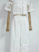 Hollow Out Casual Two Piece Set