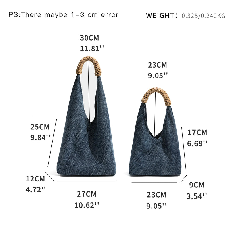 Denim Hobo Bag