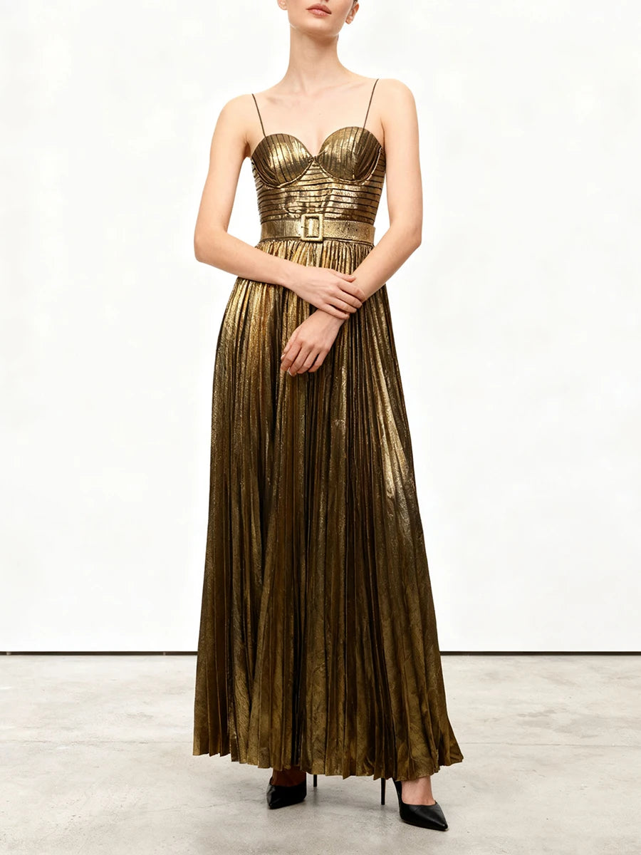 Strapeless Gold Dress