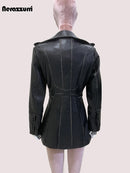 Black Leather Blazer