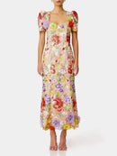 3D Flower Embroidery Dress