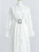 Hollow Out Spliced Lace  Dresses