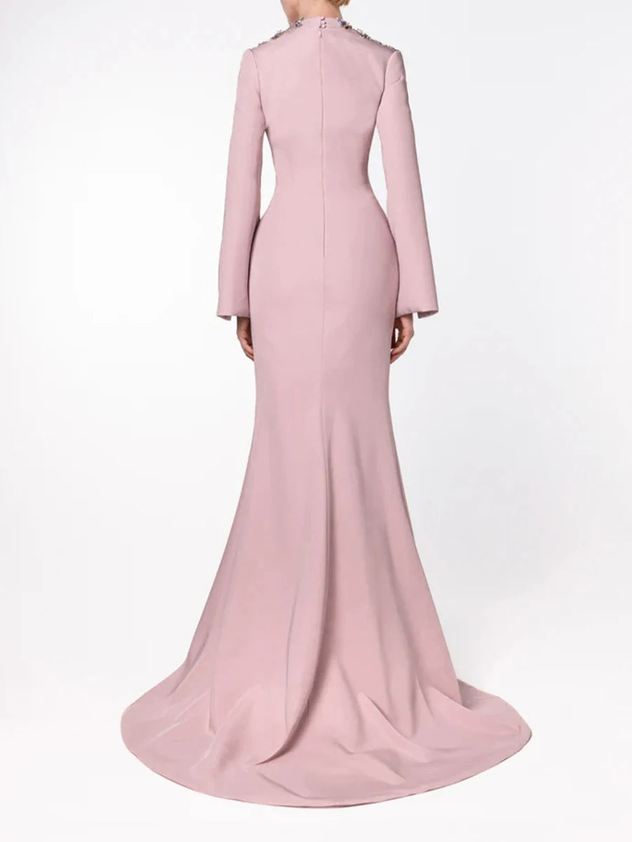 Spliced Bead Luxurious Dresses