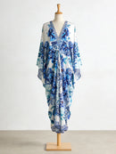 Loose Printing Draped Casual Dresses