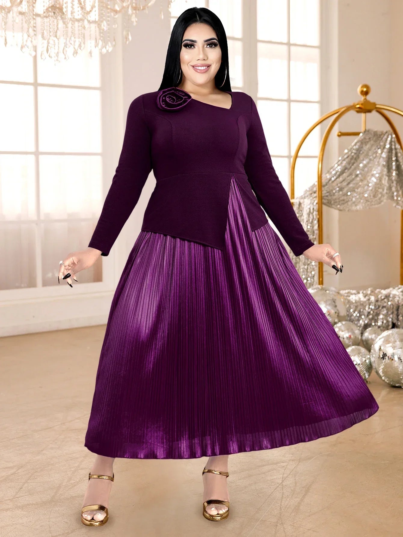 Plus Size Purple Church Dress