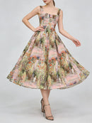 Printing Vintage Long Dresses