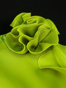 Plus Size Green Big Flower Sleeveless