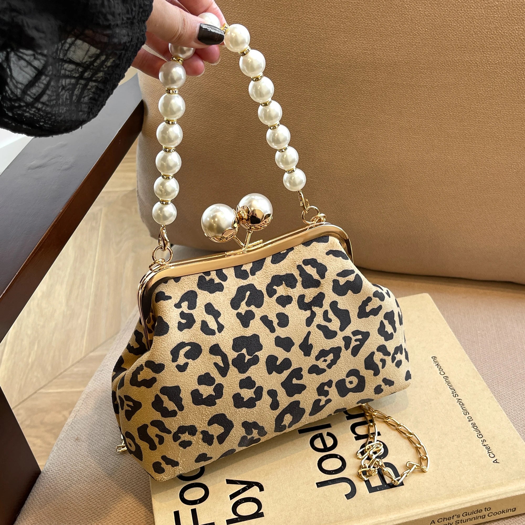 Leopard & Pearls Handbag
P