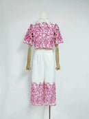 Hollow Out Casual Two Piece Set