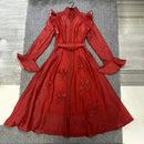 Spliced 3D Flower Dresses