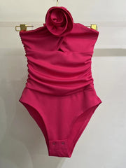 Elegant Spliced Floral Bodysuits
