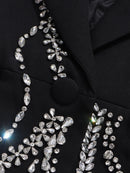 Solid Hollow Out Diamonds Elegant Blazers