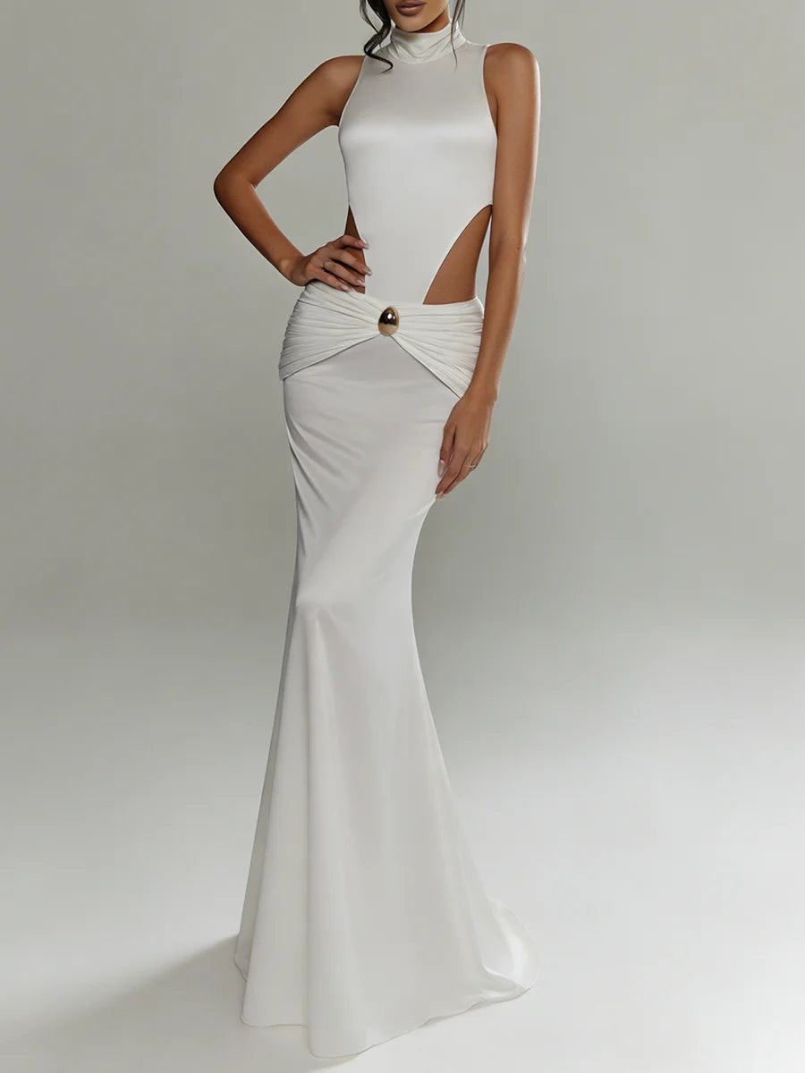 Hollow Out Solid Dresses for Women