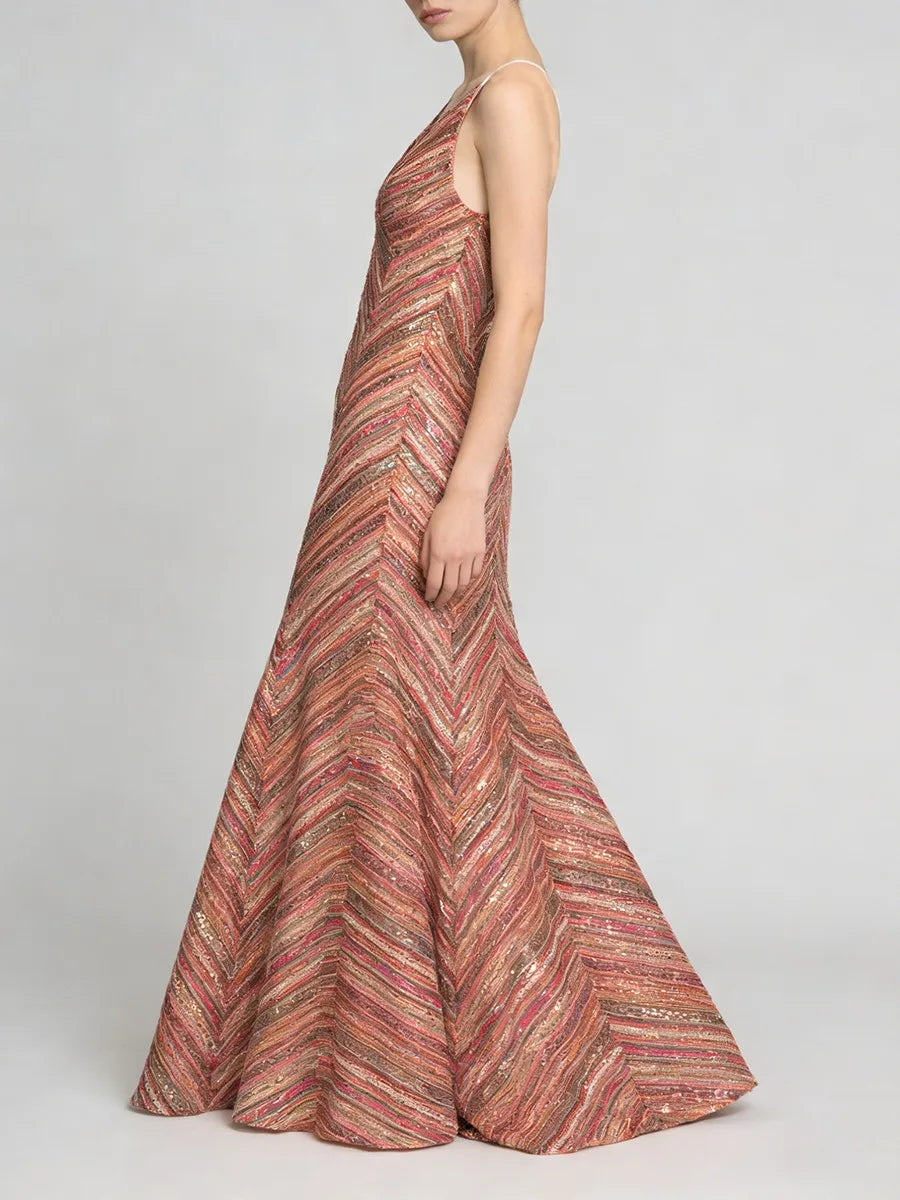 Backless Tunic Sequins Dress