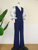 Navy Blue Jumpsuit (Goes up to a size 4xl)