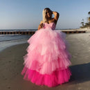 Extra Puffy Tulle Ruffles Long Prom Skirts