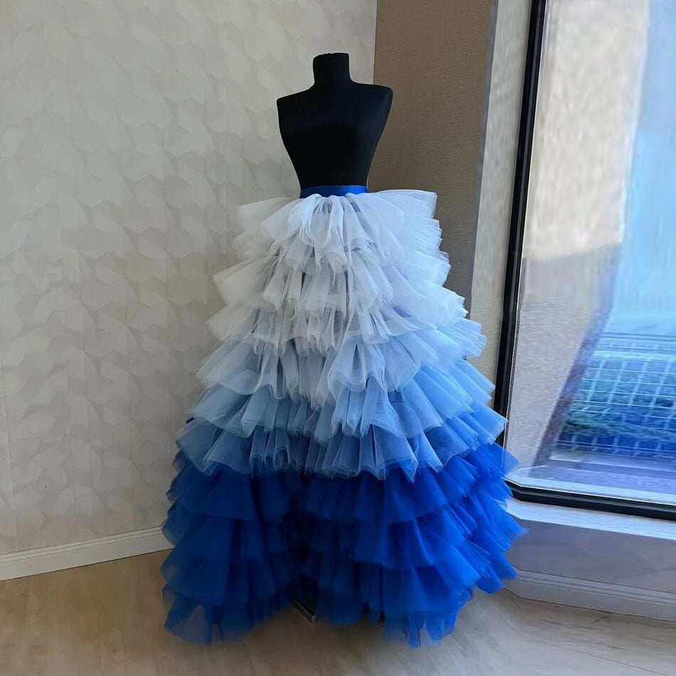 Multiple Colors Ombré Tulle Skirts