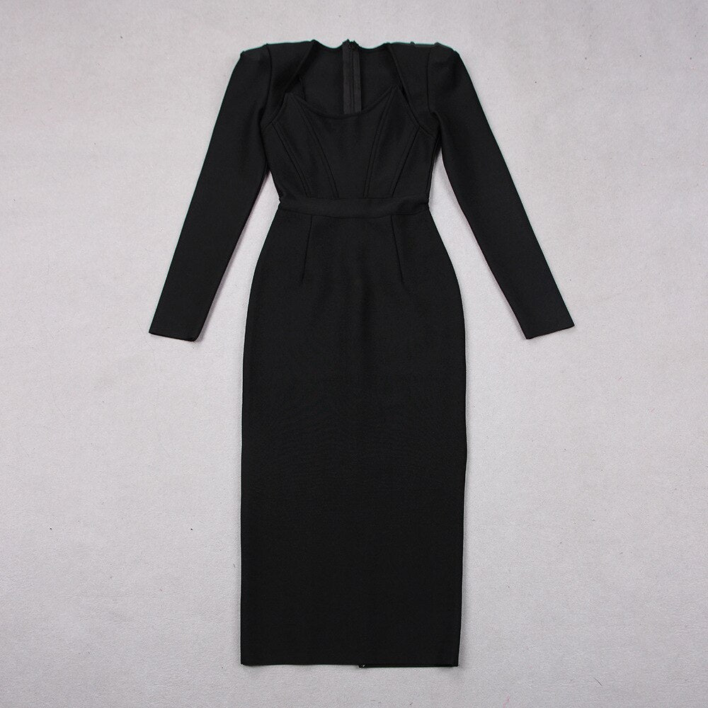 Black Elegant A Line Dress