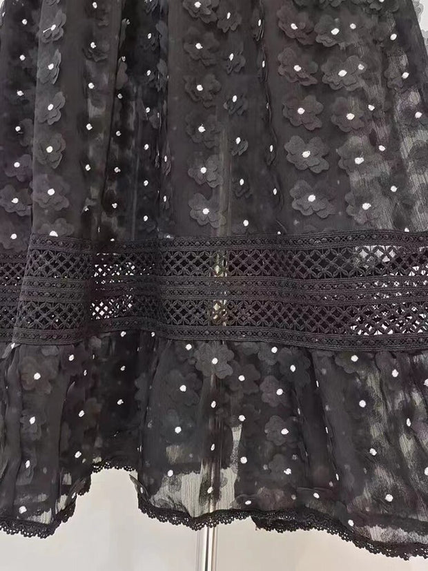 Lace Panel Sling Dress