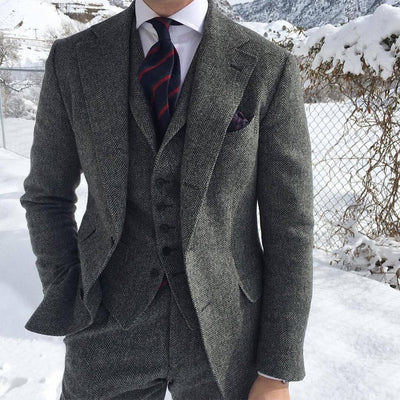 Men’s Wool Tweed Winter Suit